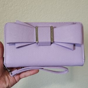 Betsey Johnson Lavender Bow Wristlet Wallet
